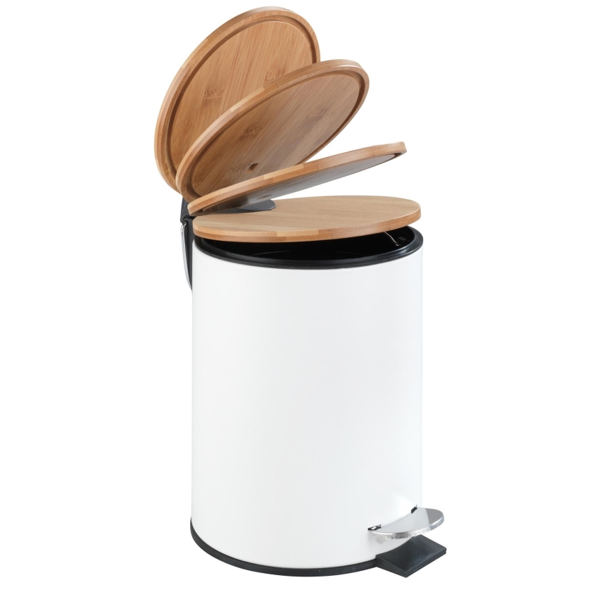 WENKO 24392100 - Koš TORTONA 17x23,5 cm bela/braon/crna