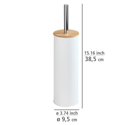 WENKO 24393100 - WC četka TORTONA 9,5x38,5 cm bela/smeđa