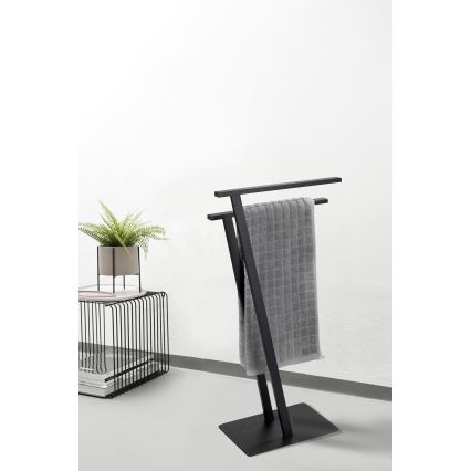 WENKO 24396100 - Stalak za peškire LIRIO 20x40 cm crni