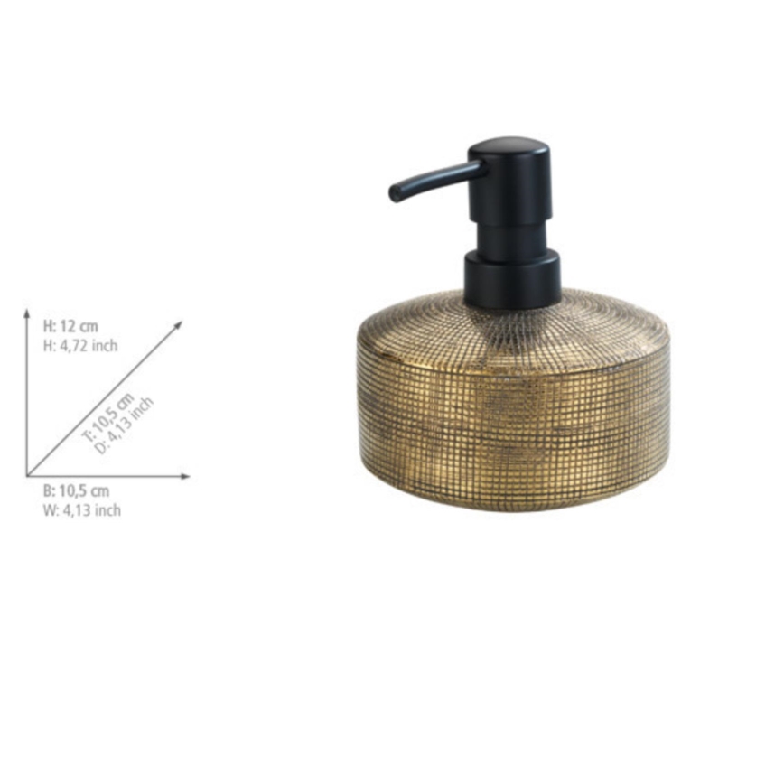 WENKO 24401100 - Dozator tečnog sapuna RIVARA 400 ml, zlatni