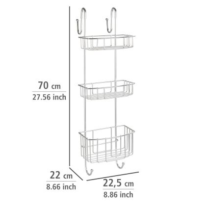 WENKO 24422100 - Polica OLESI 22,5x70 cm od nerđajućeg čelika/srebrna