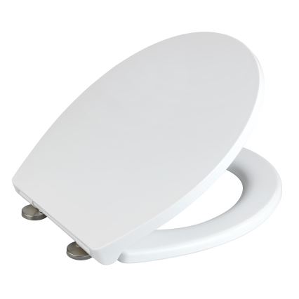 WENKO 24516100-WC WC daska, nosivost 300/350 kg, 37x44,5 cm, bela/srebrna