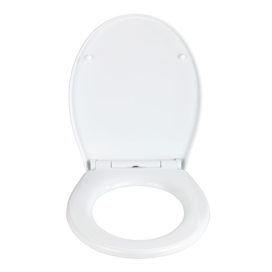 WENKO 24516100-WC WC daska, nosivost 300/350 kg, 37x44,5 cm, bela/srebrna