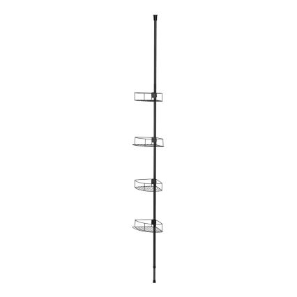 WENKO 24568100-Ugaona polica DOLCEDO 31x230 cm inox/crna