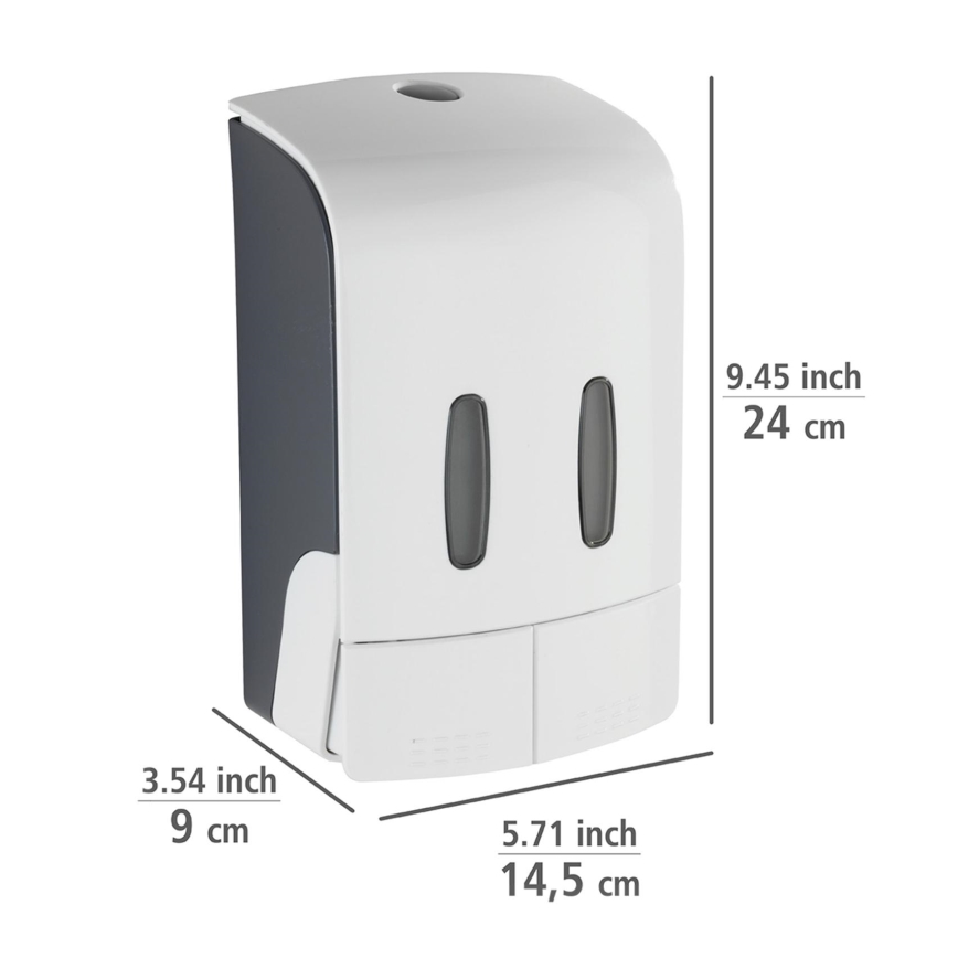 WENKO 24591100-Dozator tečnog sapuna TARTAS 480 ml bela/siva