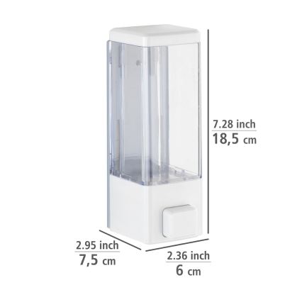 WENKO 24594100-Dozator tečnog sapuna ISTRES 320 ml bela/prozirna