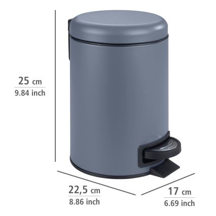 WENKO 24635100 - Korpa LEMAN 17x25 cm plava/crna