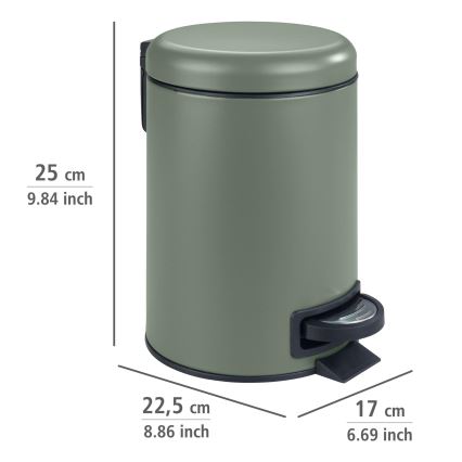 WENKO 24636100 - Korpa LEMAN 17x25 cm zelena/crna