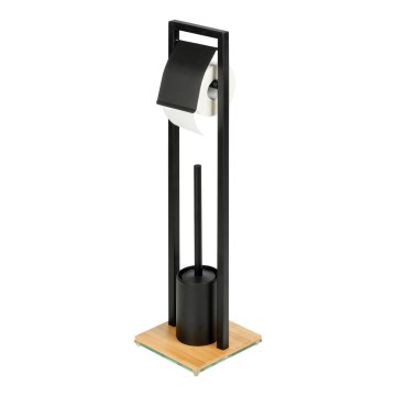 WENKO 24751100 - Komplet za WC BAMBU⁠SA 18x72,5 cm crna/smeđa