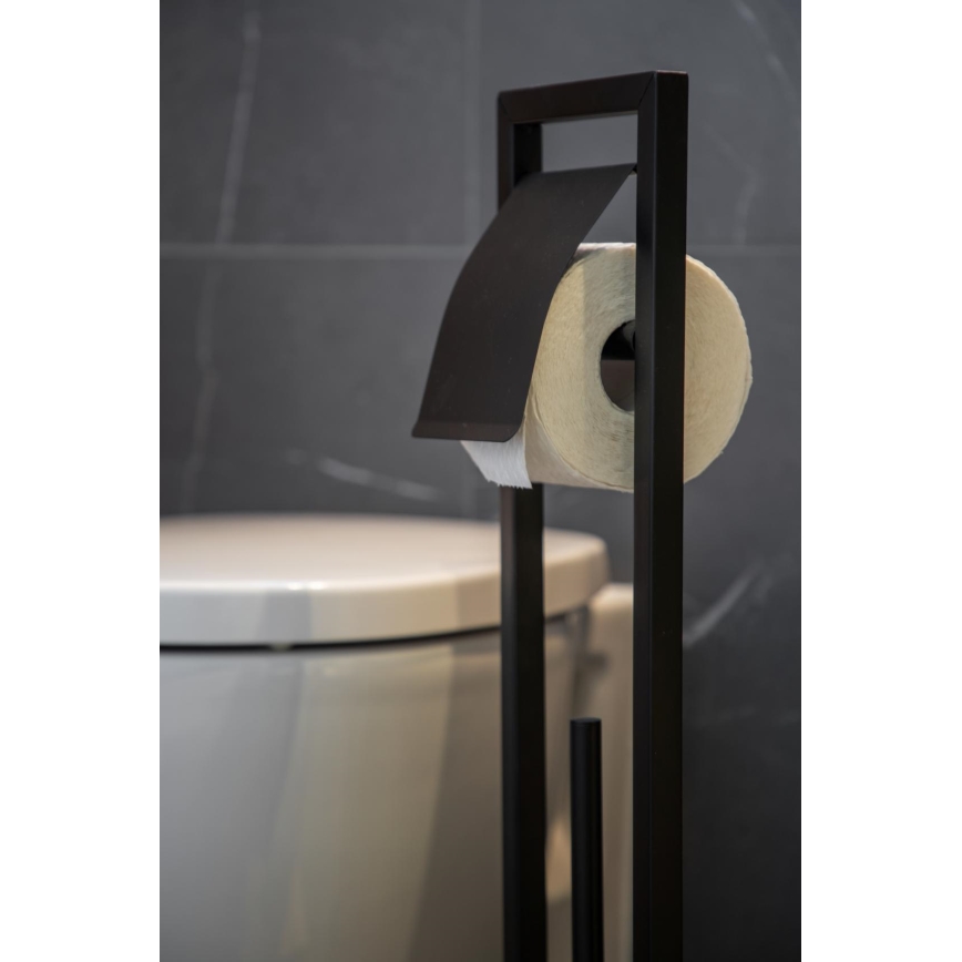 WENKO 24751100 - Komplet za WC BAMBU⁠SA 18x72,5 cm crna/smeđa