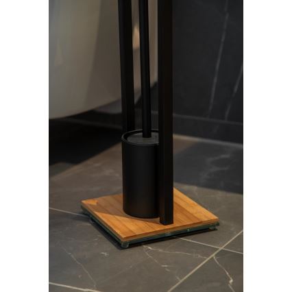 WENKO 24751100 - Komplet za WC BAMBU⁠SA 18x72,5 cm crna/smeđa