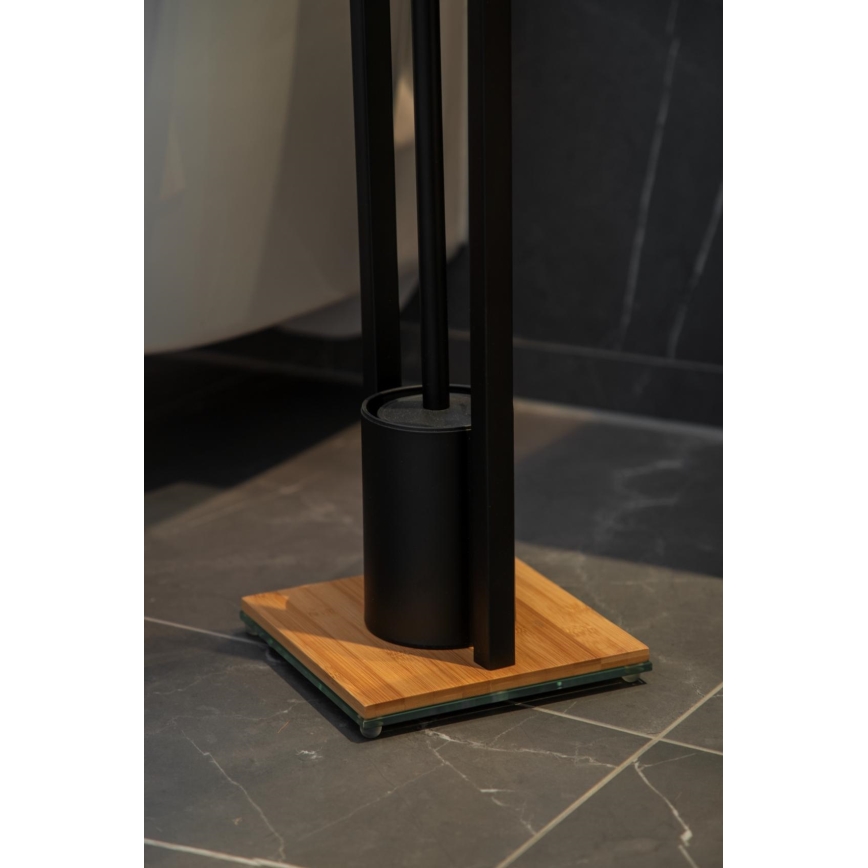 WENKO 24751100 - Komplet za WC BAMBU⁠SA 18x72,5 cm crna/smeđa