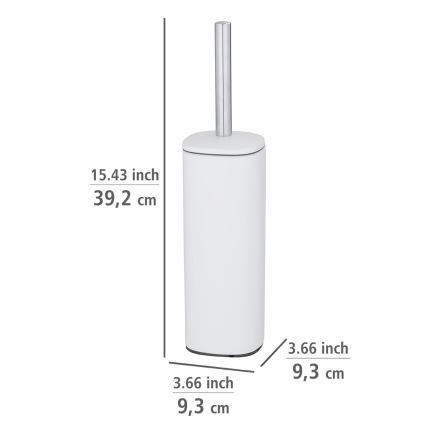 WENKO 24776100 - WC četka ALASSIO 9,3x39,2 cm nerđajući čelik/bela