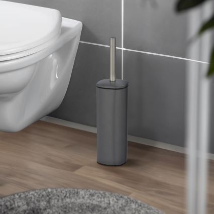 WENKO 24777100 - set za WC ALASSIO 9,3x39,2 cm, nerđajući čelik/siva