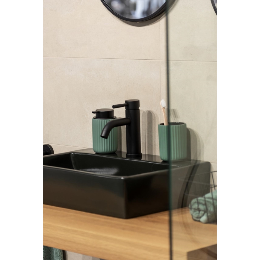 WENKO 24807100 - Dozator tečnog sapuna BELLUNO 8x13,5 cm zelena/crna