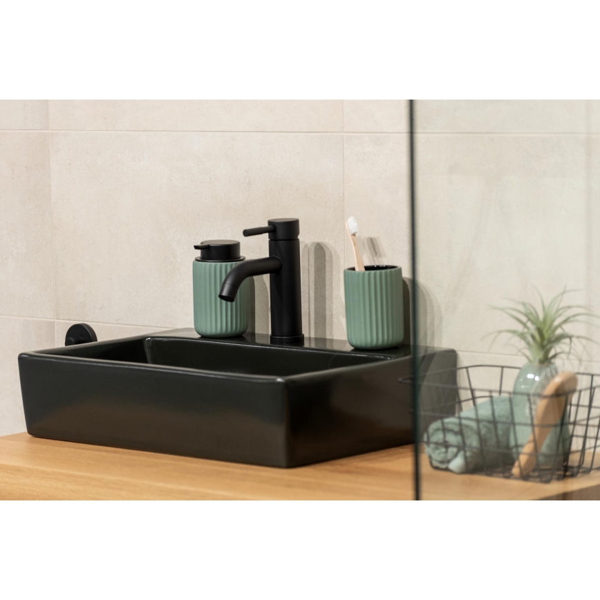 WENKO 24807100 - Dozator tečnog sapuna BELLUNO 8x13,5 cm zelena/crna