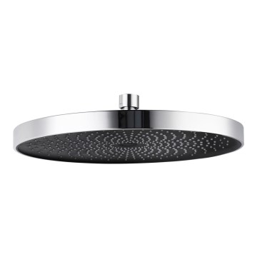 WENKO 24910100 - Tuš glava SOFTWATER 26x26 cm sjajni hrom/crna