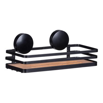 WENKO 24979800-Polica ALBA 26,5x12,5 cm crna/smeđa
