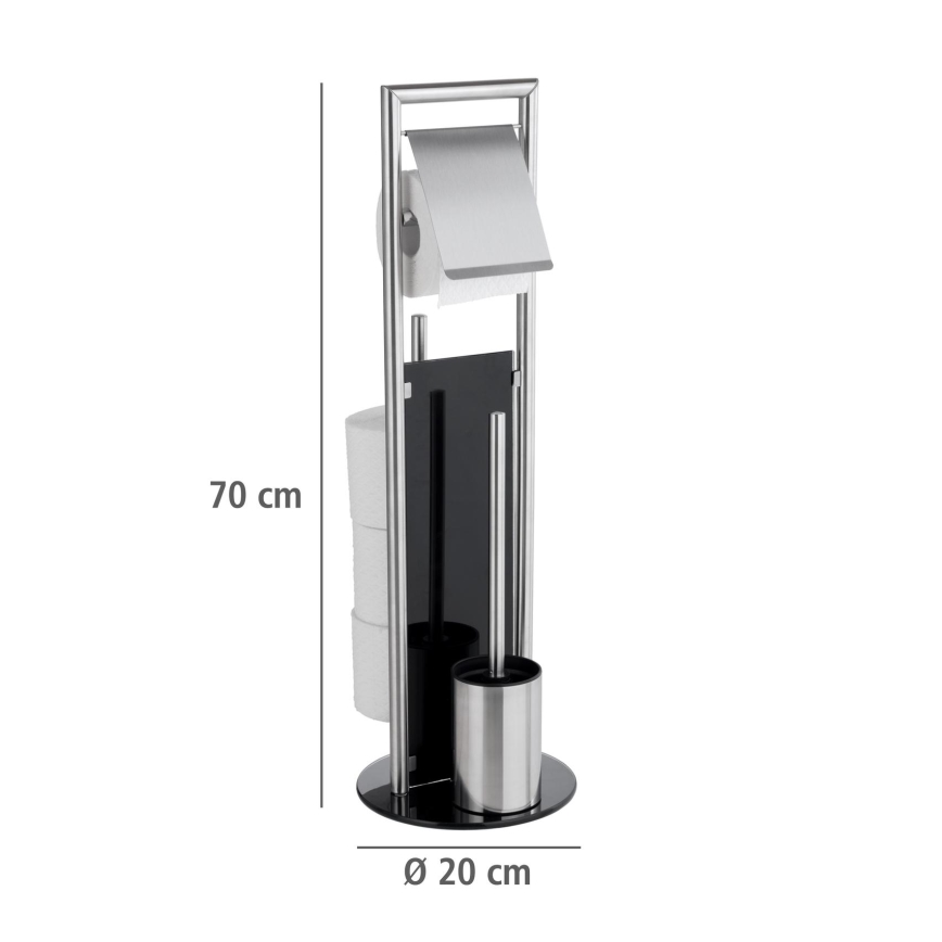 WENKO 24981800 - set za WC RAVINA 20x70 cm nerđajući čelik/srebrna