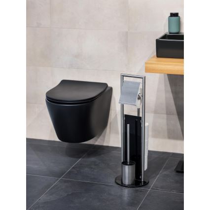 WENKO 24981800 - set za WC RAVINA 20x70 cm nerđajući čelik/srebrna