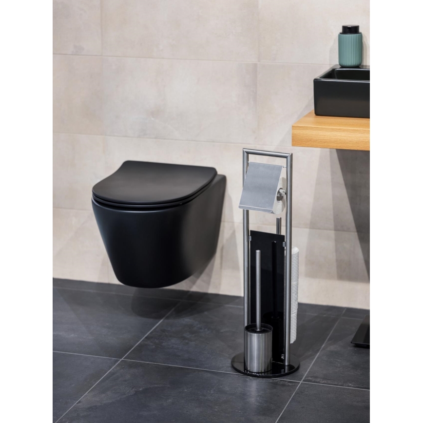 WENKO 24981800 - set za WC RAVINA 20x70 cm nerđajući čelik/srebrna