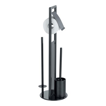 WENKO 24982800 - set za WC RAVINA 20x70 cm nerđajući čelik/crna