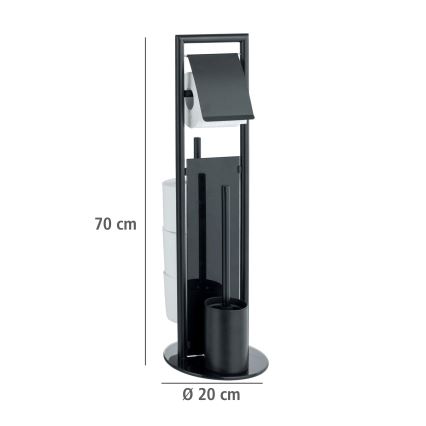 WENKO 24982800 - set za WC RAVINA 20x70 cm nerđajući čelik/crna