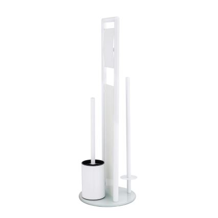 WENKO 24983800 - komplet za WC RAVINA 20x70 cm nerđajući čelik/bela