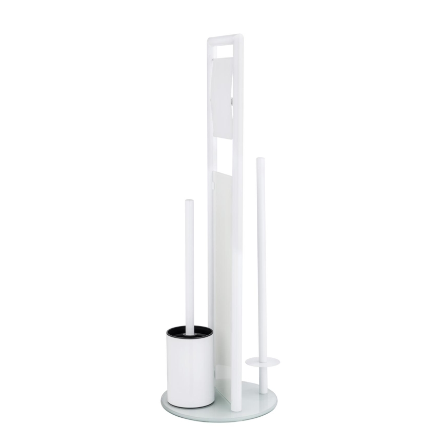 WENKO 24983800 - komplet za WC RAVINA 20x70 cm nerđajući čelik/bela