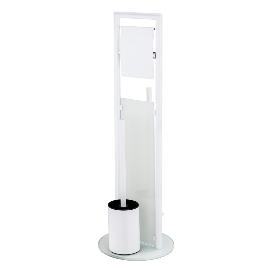WENKO 24983800 - komplet za WC RAVINA 20x70 cm nerđajući čelik/bela