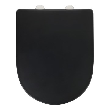 WENKO 24989100 - WC sedište EXCLUSIVE 36,5x45 cm crno/srebrno
