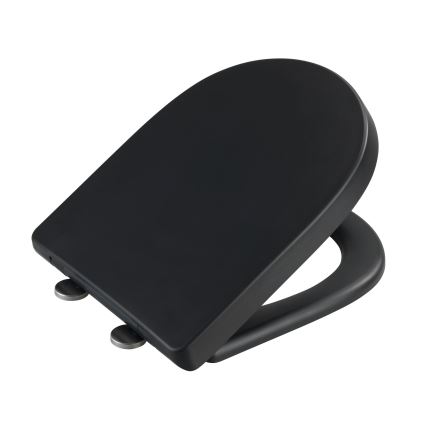 WENKO 24989100 - WC sedište EXCLUSIVE 36,5x45 cm crno/srebrno