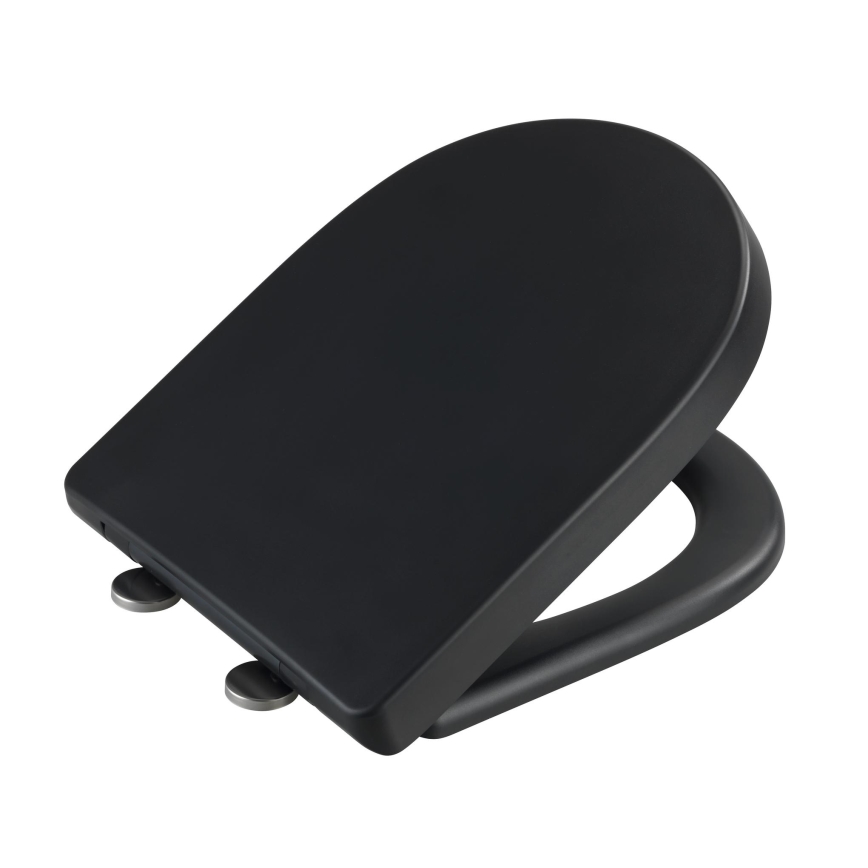 WENKO 24989100 - WC sedište EXCLUSIVE 36,5x45 cm crno/srebrno