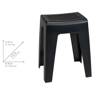 WENKO 25156100 - Stolica KUMBA 38x47 cm crna