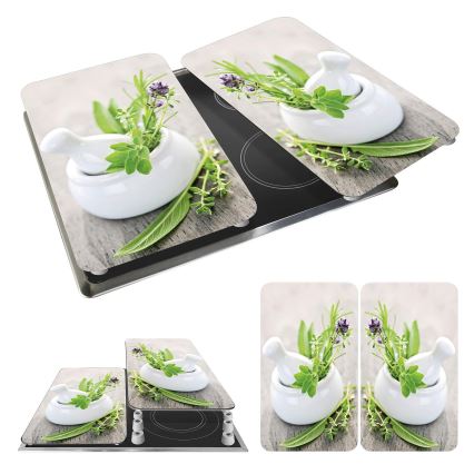 WENKO 2521420100 - Poklopac za ploču za kuvanje 52x30 cm šaren/siv/proziran