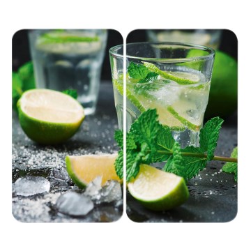 WENKO 2521482100 - Zaštitni poklopac za šporet 52x30 cm, višebojan/siv/proziran