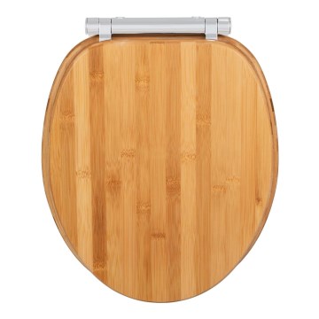 WENKO 25224100 - WC daska BAMBOUSA 34,5x40,5 cm braon/srebrna