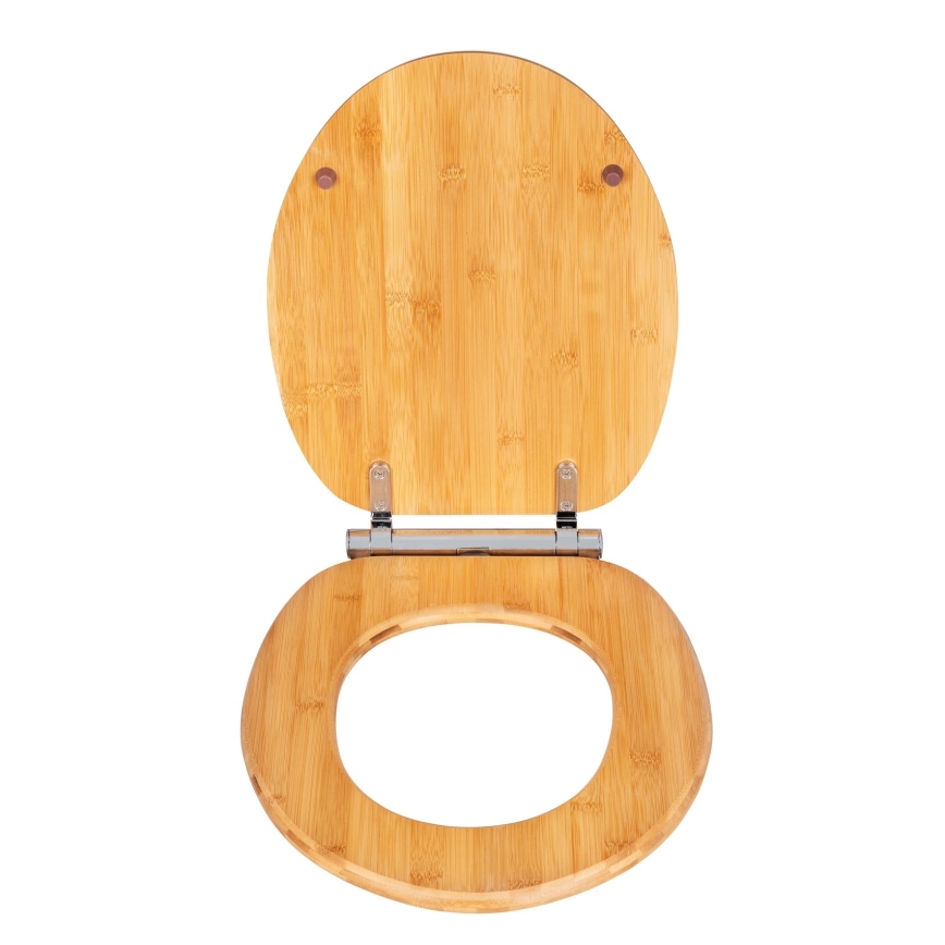 WENKO 25224100 - WC daska BAMBOUSA 34,5x40,5 cm braon/srebrna