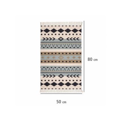 WENKO 25277100-prostirka od recikliranog pamuka 80x50 cm višebojna