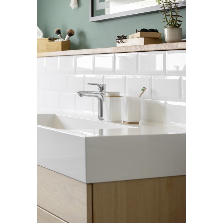 WENKO 25294100 - Dozator tečnog sapuna ROTELLO 8,9x12,7 cm bela/braon