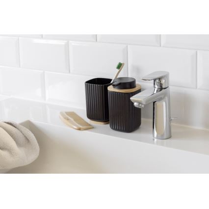 WENKO 25297100 - Čaša za četkicu za zube ROTELLO 8,5x11 cm crna/smeđa