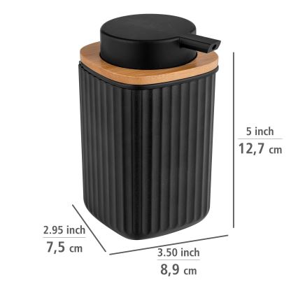 WENKO 25298100 - Dozator sapuna ROTELLO 8,9x12,7 cm crna/smeđa