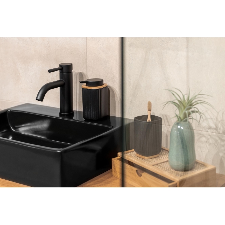 WENKO 25298100 - Dozator sapuna ROTELLO 8,9x12,7 cm crna/smeđa