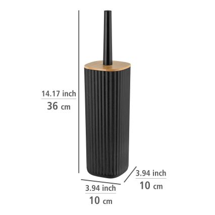 WENKO 25304100 - set za WC ROTELLO 10x36 cm crna/braon
