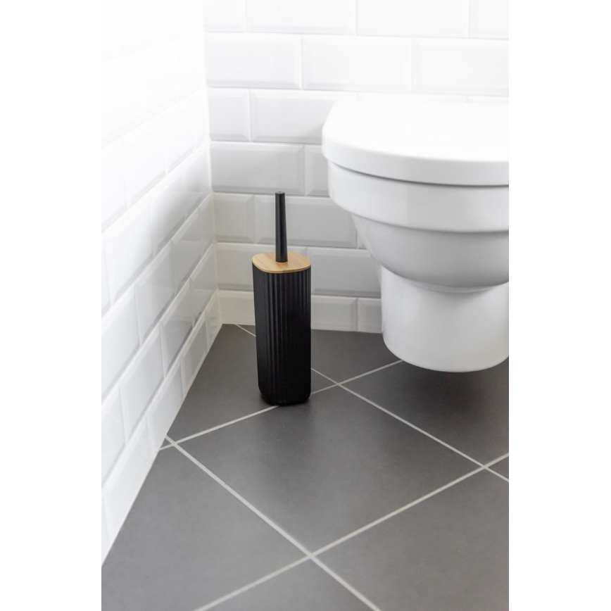 WENKO 25304100 - set za WC ROTELLO 10x36 cm crna/braon