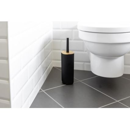 WENKO 25304100 - set za WC ROTELLO 10x36 cm crna/braon