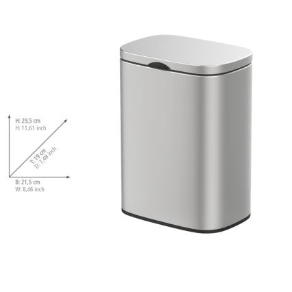 WENKO 25336100 - Korpa SARE 21,5x29,5 cm srebrna