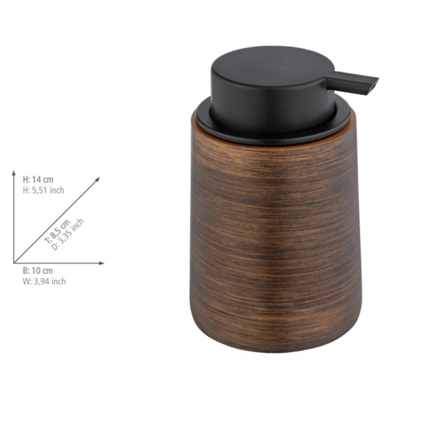 WENKO 25352100 - Dozator tečnog sapuna PALENA 10x14 cm bronzan
