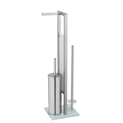 WENKO 25399100 - WC četka RIVALTA 18x70 cm srebrna/bela/crna