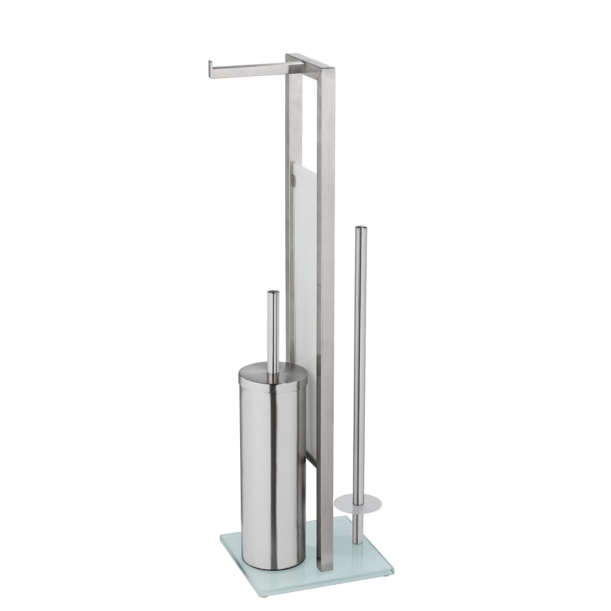 WENKO 25399100 - WC četka RIVALTA 18x70 cm srebrna/bela/crna